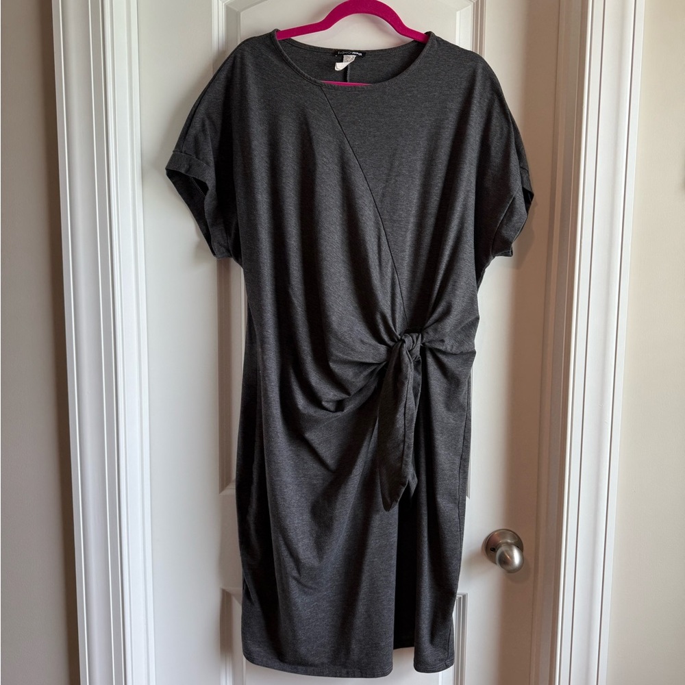 Fashion Nova Gray T-Shirt Wrap Dress